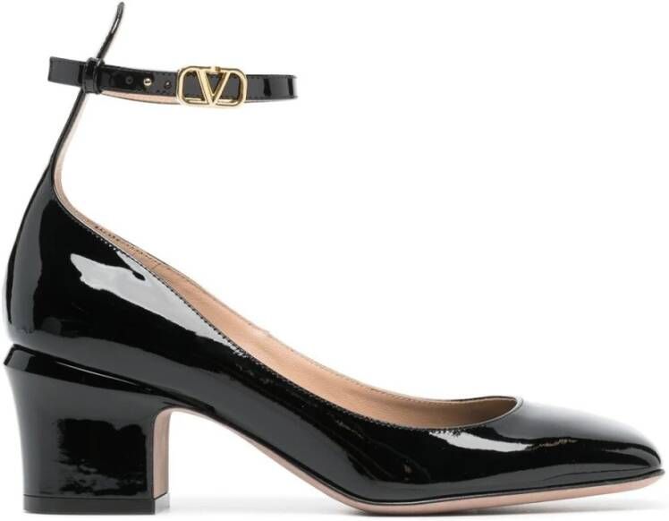 Valentino Garavani Zwarte Patentleren Gesp Pumps Black Dames