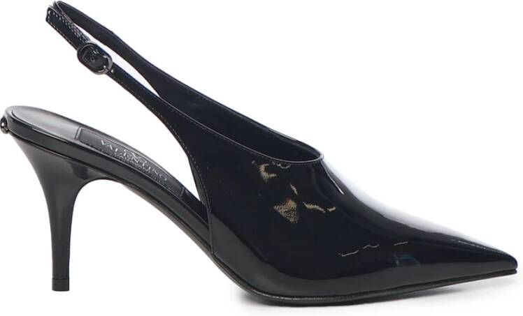 Valentino Garavani Zwarte Patentleren Slingback Hakken Black Dames