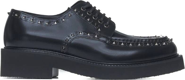 Valentino Garavani Zwarte platte schoenen Elegante stijl Black Heren