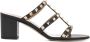 Valentino Garavani Zwarte Rockstud Leren Sandalen Black Dames - Thumbnail 1