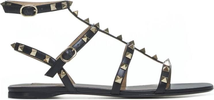 Valentino Garavani Zwarte Sandalen voor een Stijlvolle Look Black Dames