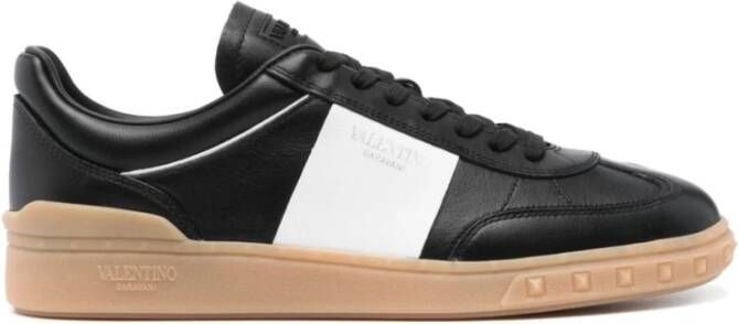 Valentino Garavani Zwarte Sneakers met Logo Detail Black Heren