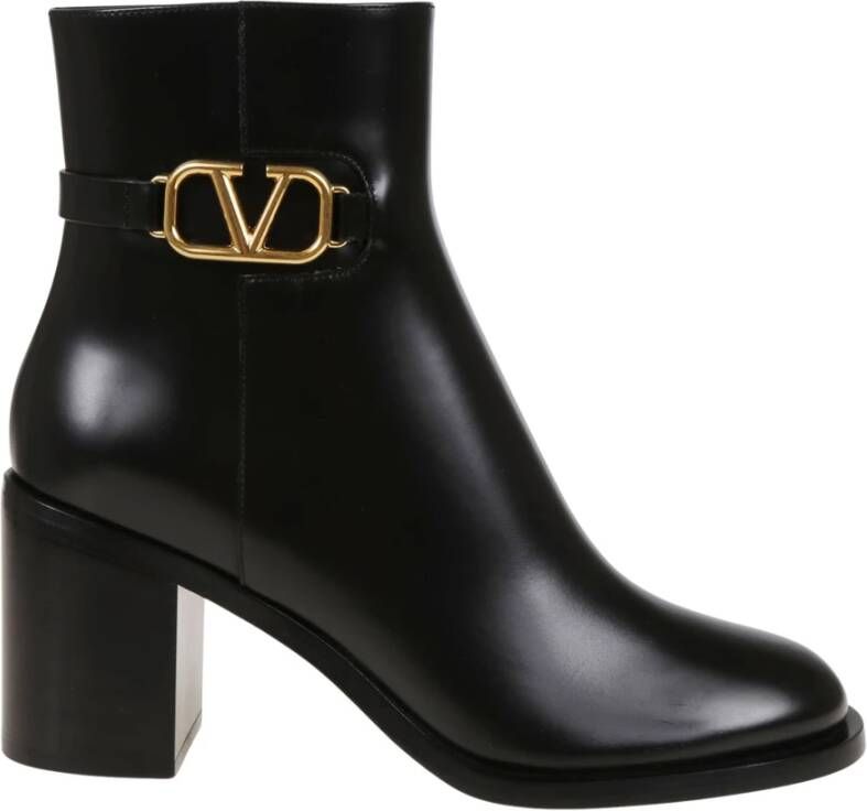 Valentino Garavani Zwarte Vlogo Signature Booties Black Dames