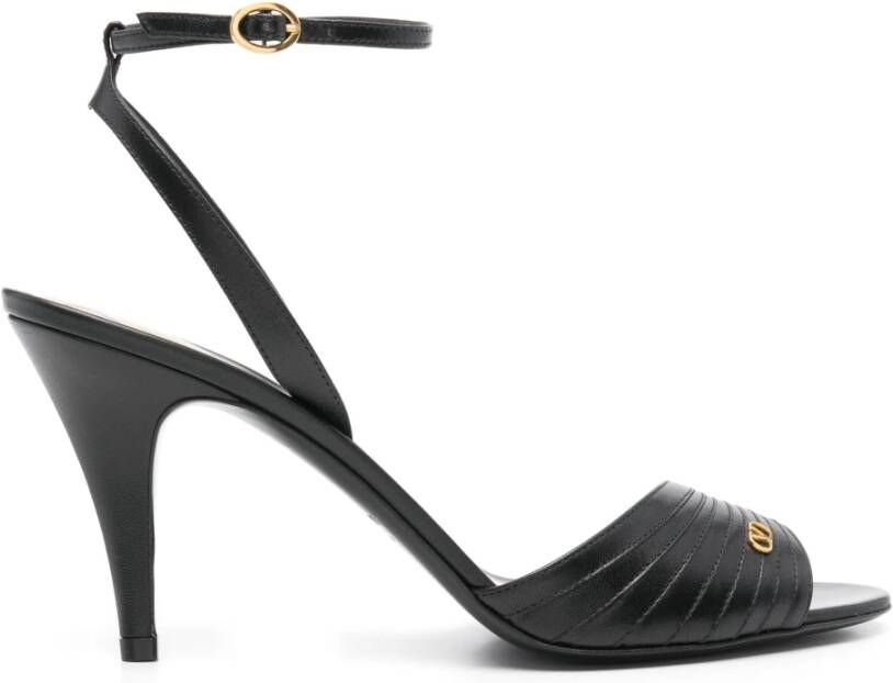 Valentino Garavani Zwarte VLogo Signature Sandalen Black Dames