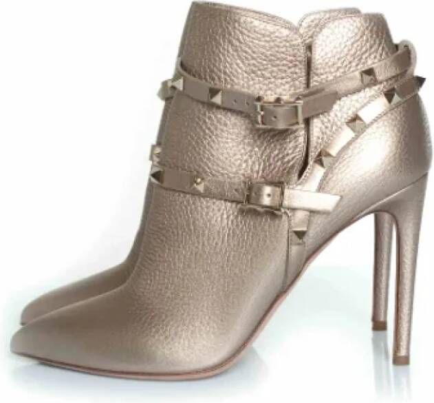 Valentino Leather boots Gray Dames