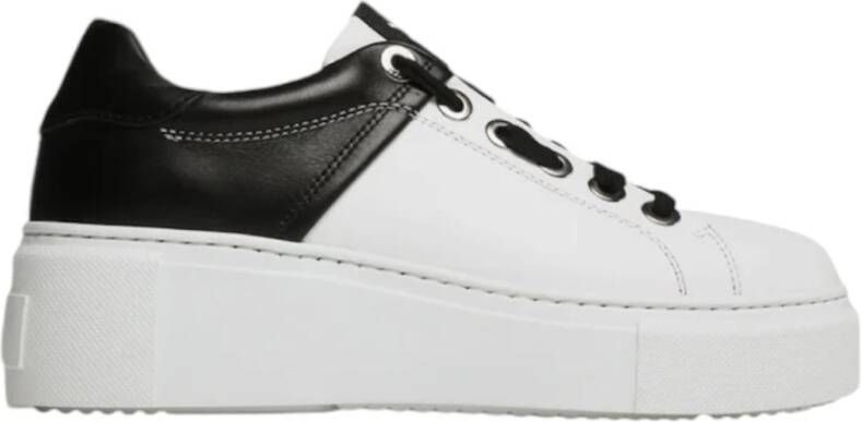 Valentino Leren Sneaker Wit Zwart Dames White Dames