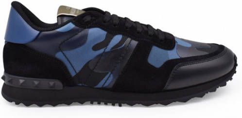 Valentino Garavani Camouflage Rockrunner Sneaker Blauw Heren