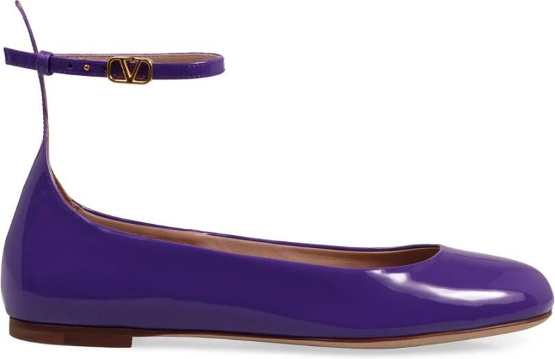 Valentino Tan-Go leren balletflats Purple Dames