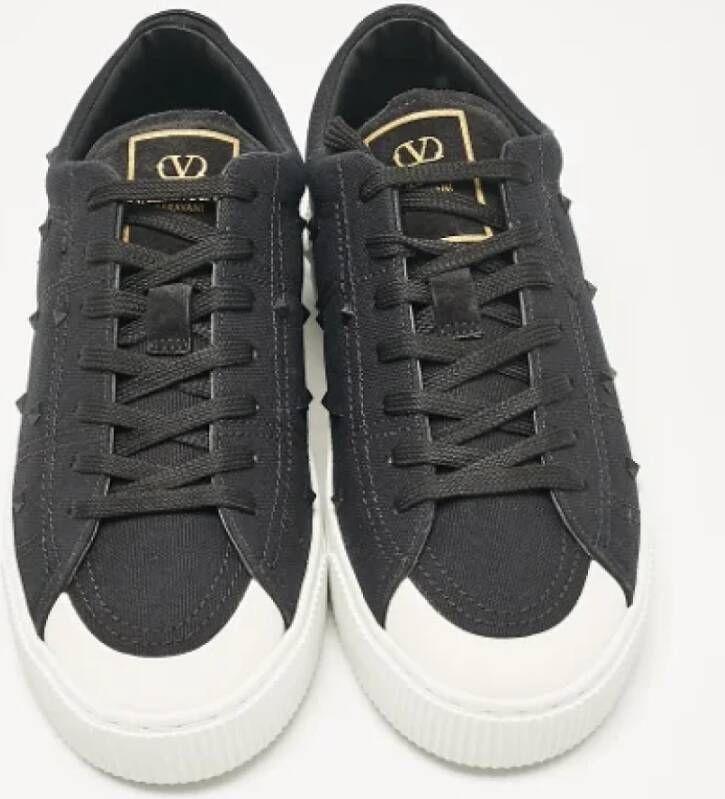 Valentino Vintage Pre-owned Canvas sneakers Black Heren