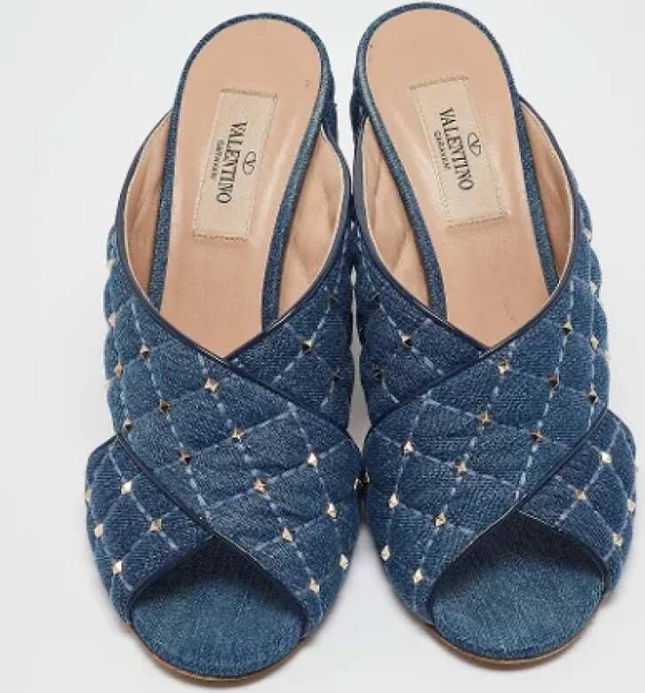 Valentino Vintage Pre-owned Denim sandals Blue Dames