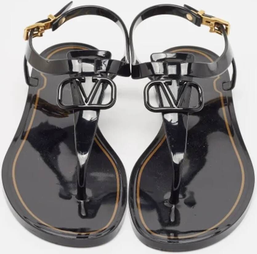 Valentino Vintage Pre-owned Fabric sandals Black Dames