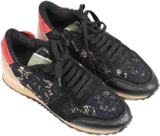 Valentino Vintage Pre-owned Fabric sneakers Black Dames