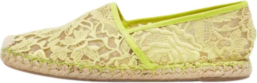 Valentino Vintage Pre-owned Lace espadrilles Yellow Dames