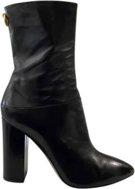 Valentino Vintage Pre-owned Leather boots Black Dames