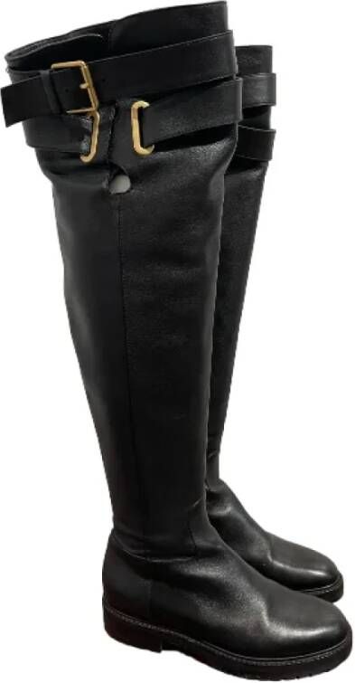 Valentino Vintage Pre-owned Leather boots Black Dames