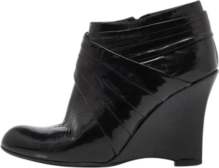 Valentino Vintage Pre-owned Leather boots Black Dames