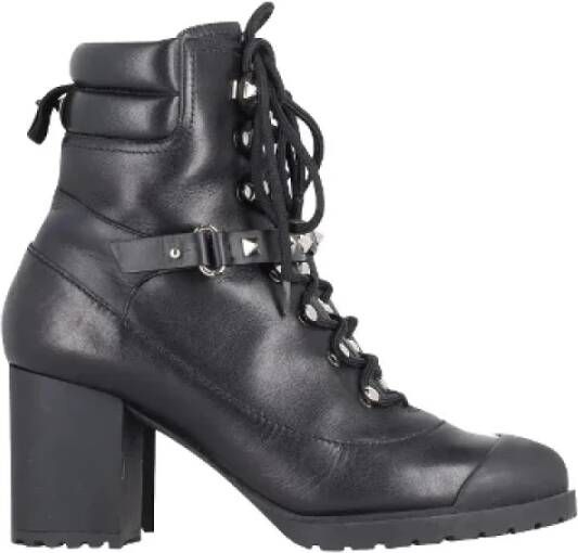 Valentino Vintage Pre-owned Leather boots Black Dames