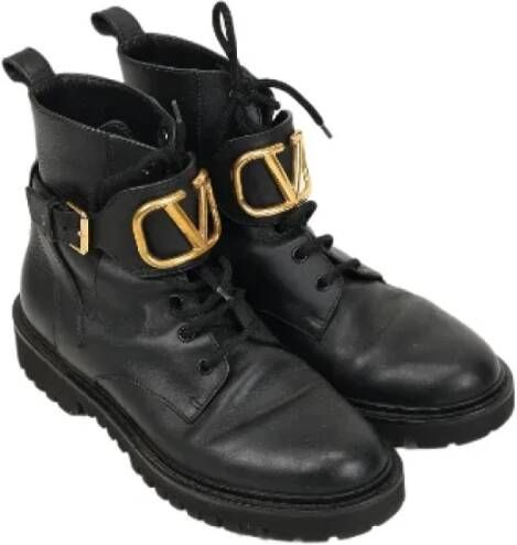 Valentino Vintage Pre-owned Leather boots Black Dames