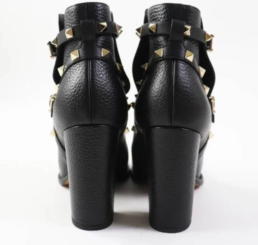 Valentino Vintage Pre-owned Leather boots Black Dames