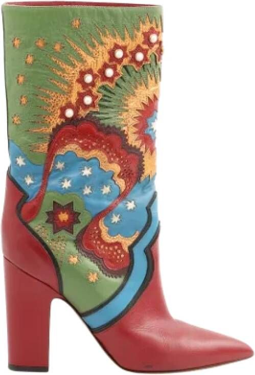 Valentino Vintage Pre-owned Leather boots Multicolor Dames