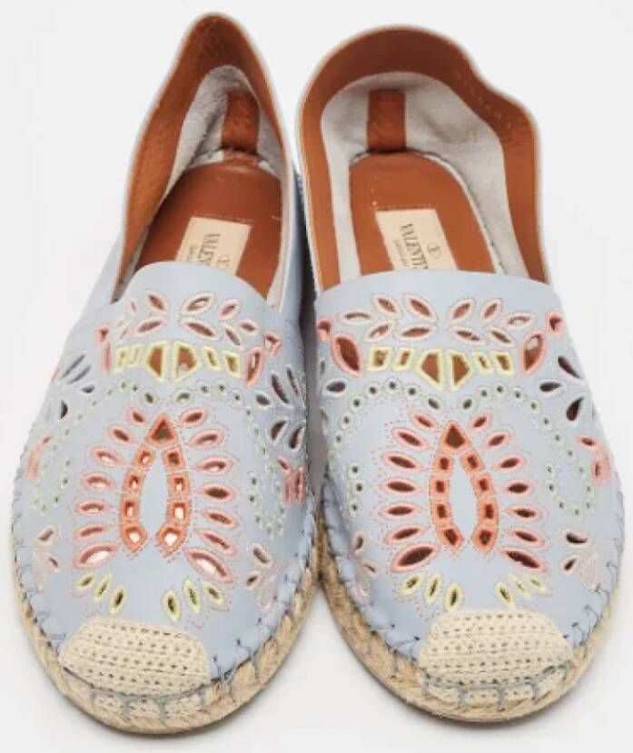 Valentino Vintage Pre-owned Leather espadrilles Blue Dames