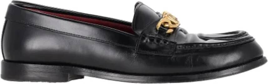 Valentino Vintage Pre-owned Leather flats Black Dames