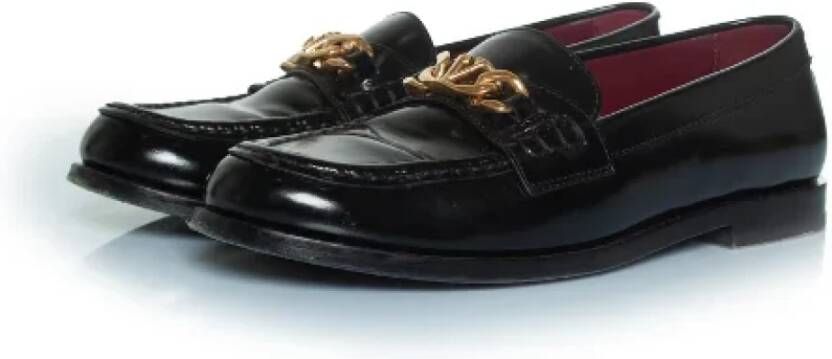 Valentino Vintage Pre-owned Leather flats Black Dames