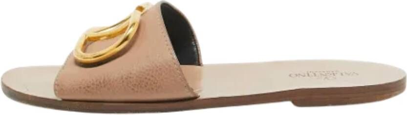 Valentino Vintage Pre-owned Leather flats Pink Dames