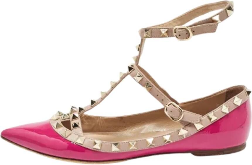 Valentino Vintage Pre-owned Leather flats Pink Dames