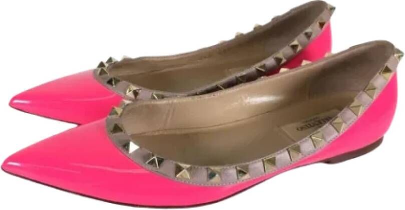 Valentino Vintage Pre-owned Leather flats Pink Dames