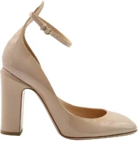 Valentino Vintage Pre-owned Leather heels Beige Dames