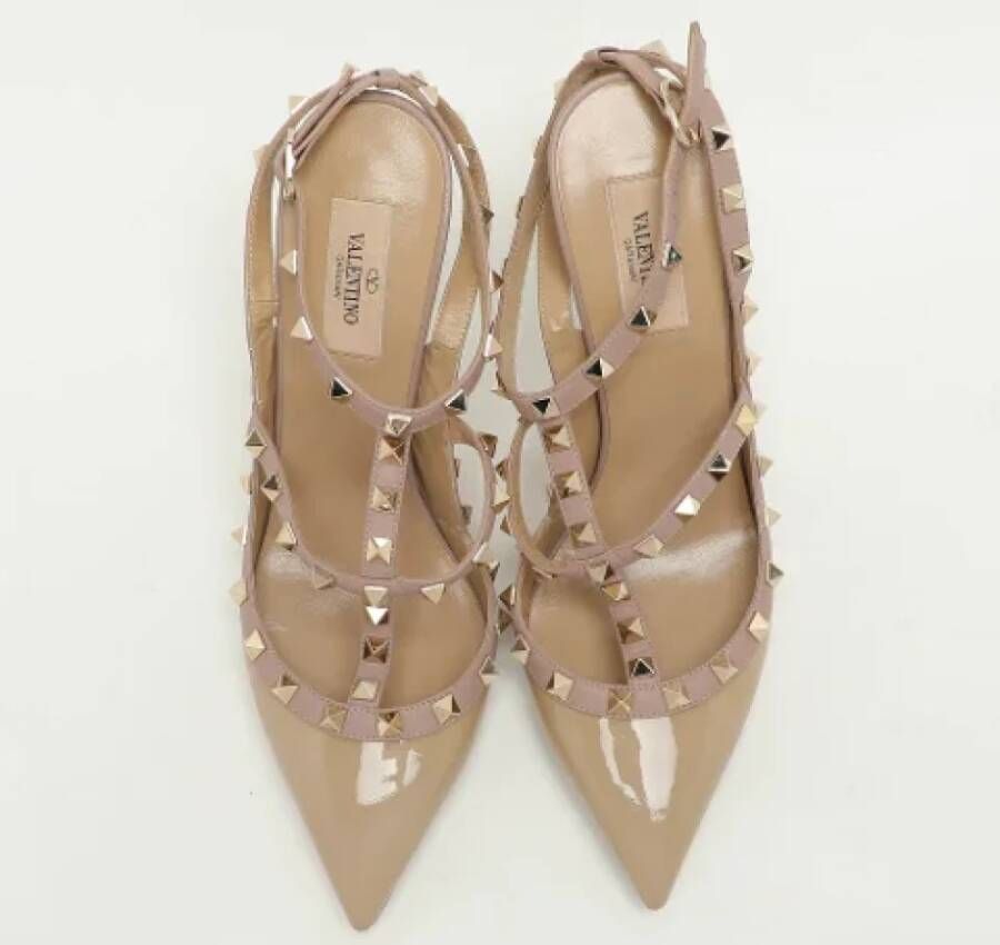 Valentino Vintage Pre-owned Leather heels Beige Dames