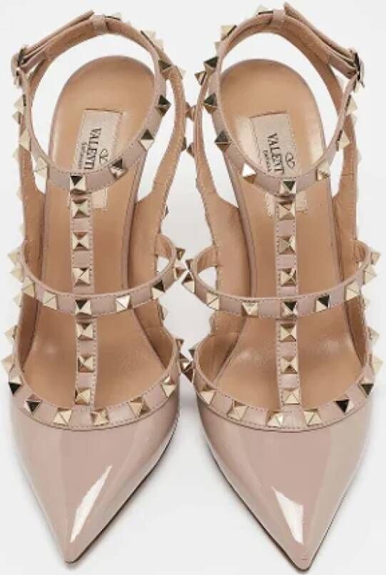 Valentino Vintage Pre-owned Leather heels Beige Dames