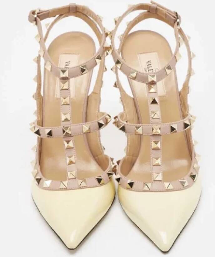 Valentino Vintage Pre-owned Leather heels Beige Dames