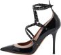 Valentino Vintage Pre-owned Leather heels Black Dames - Thumbnail 1