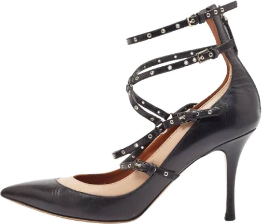 Valentino Vintage Pre-owned Leather heels Black Dames