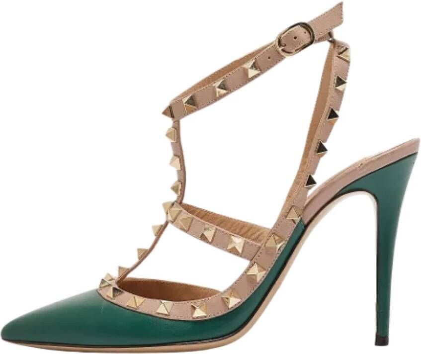 Valentino Vintage Pre-owned Leather heels Green Dames