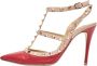 Valentino Vintage Pre-owned Leather heels Red Dames - Thumbnail 1