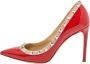 Valentino Vintage Pre-owned Leather heels Red Dames - Thumbnail 1