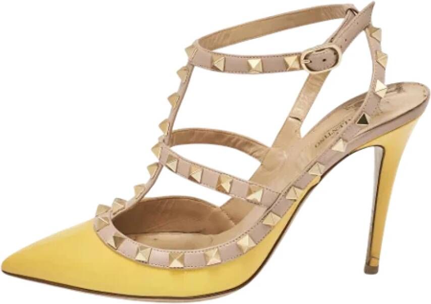 Valentino Vintage Pre-owned Leather heels Yellow Dames