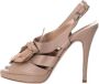 Valentino Vintage Pre-owned Leather sandals Beige Dames - Thumbnail 1