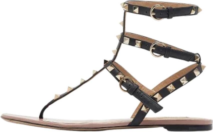 Valentino Vintage Pre-owned Leather sandals Beige Dames