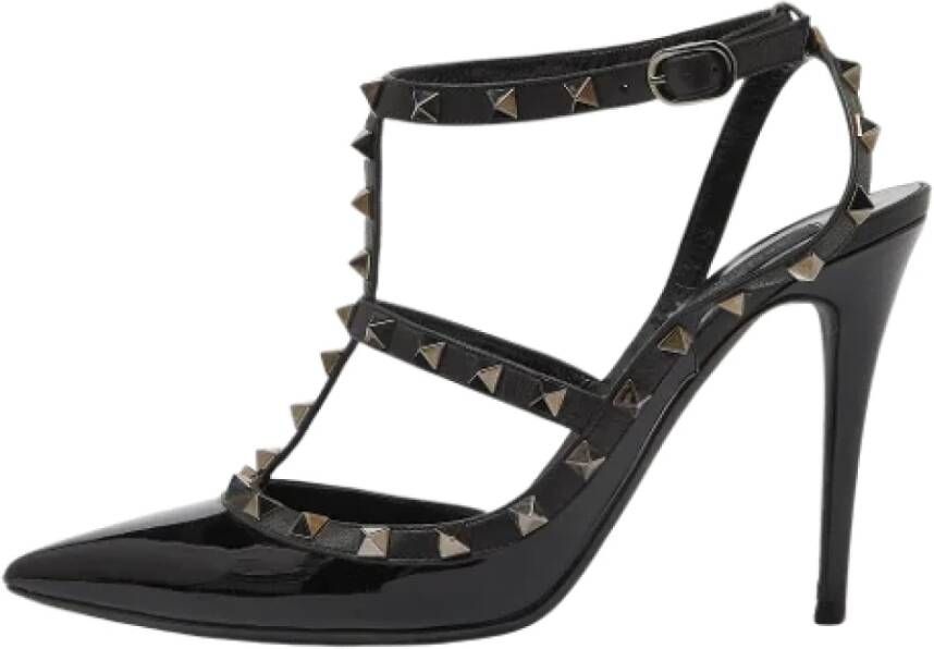 Valentino Vintage Pre-owned Leather sandals Black Dames