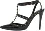 Valentino Vintage Pre-owned Leather sandals Black Dames - Thumbnail 1