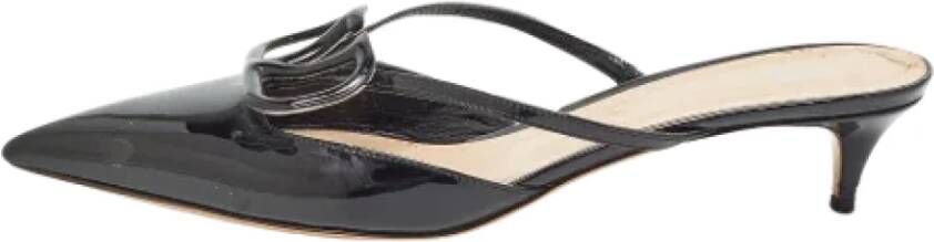 Valentino Vintage Pre-owned Leather sandals Black Dames