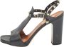 Valentino Vintage Pre-owned Leather sandals Black Dames - Thumbnail 1