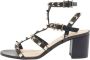 Valentino Vintage Pre-owned Leather sandals Black Dames - Thumbnail 1