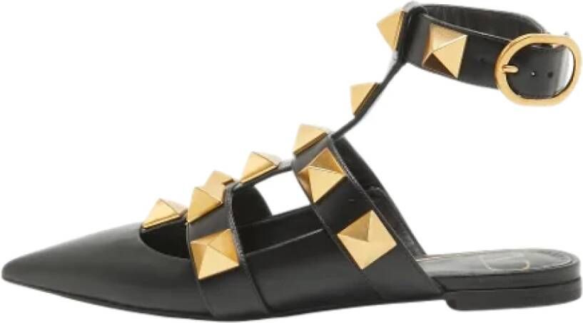 Valentino Vintage Pre-owned Leather sandals Black Dames