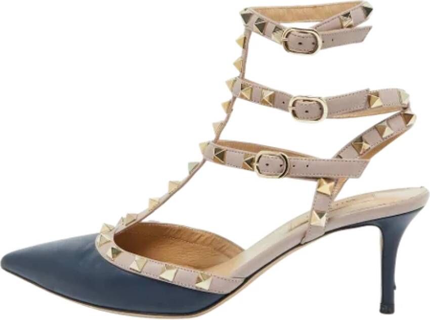 Valentino Vintage Pre-owned Leather sandals Blue Dames