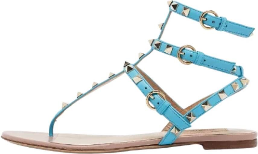 Valentino Vintage Pre-owned Leather sandals Blue Dames